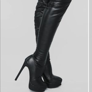 envious much faux leather heeled boot